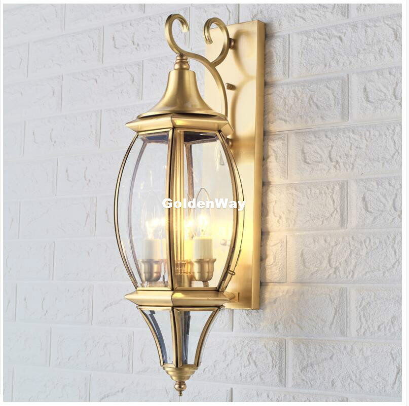 Outdoor Lighting Brass - Antik Messing Wandleuchte Outdoor/Indoor LED Design