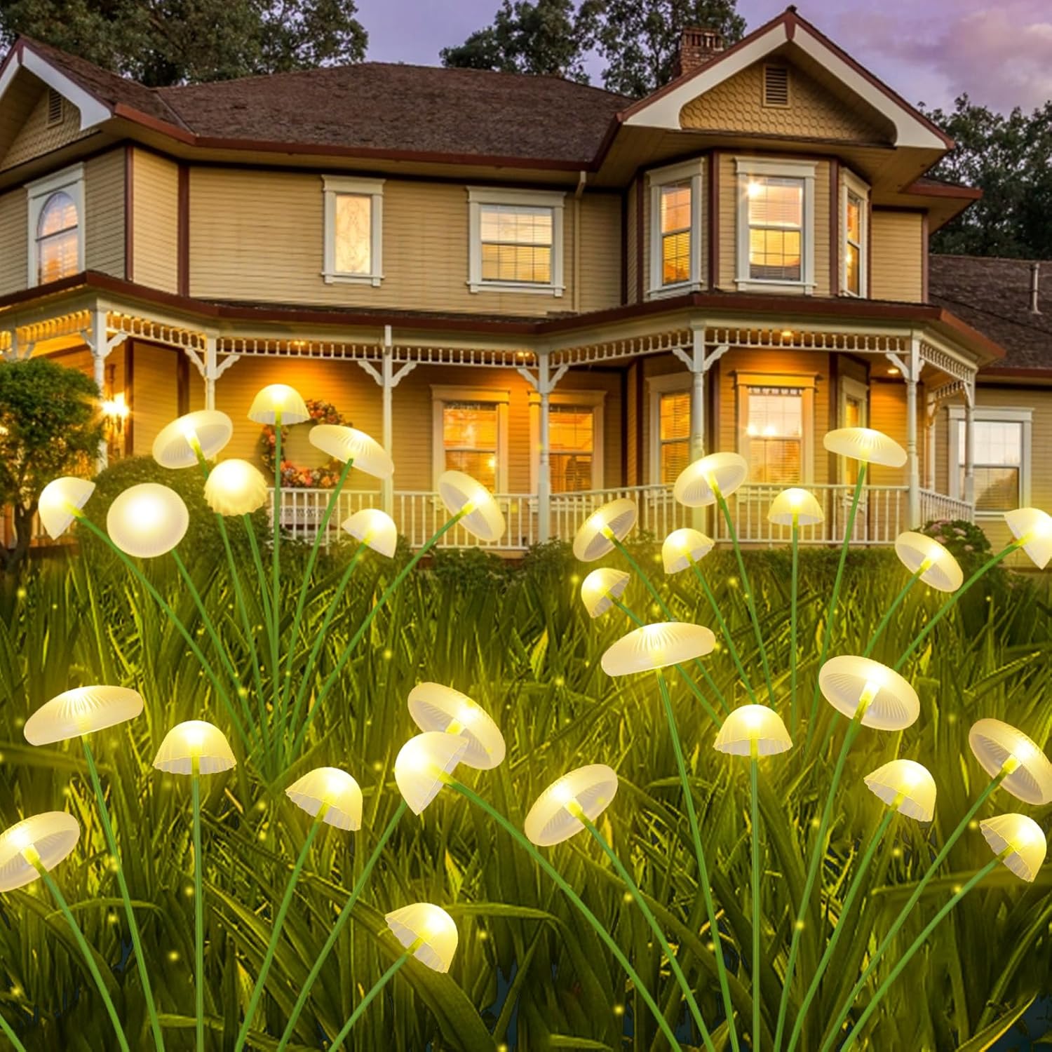 Outdoor Lighting Jellyfish - LED Solar-Quallen-Pilzlampe, für Außenbereich-Landschaftsbeleuchtung, Geeignet für