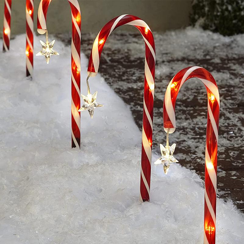Xmas Outdoor Lighting Decorations - LED Solar Zuckerstange Licht Weihnachten dekorative