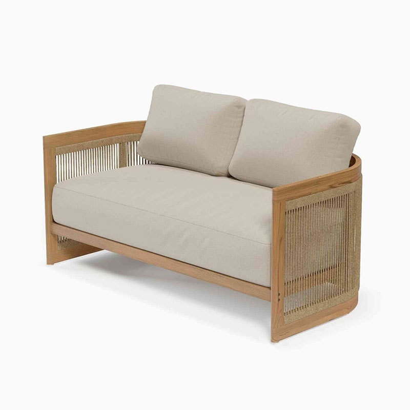 Outdoor Lighting Accent - # Outdoor Teakholz-Sofagarnitur mit Hellnaturholzrahmen, Vertikalen
