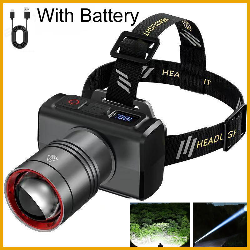 Outdoor Lighting With Sensor - 2026 LED Digitale Wiederaufladbare Stirnlampe Superhelle