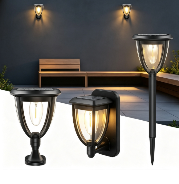 Outdoor Lighting With Sensor - 2 Stück Solarleuchten für den Außenbereich,