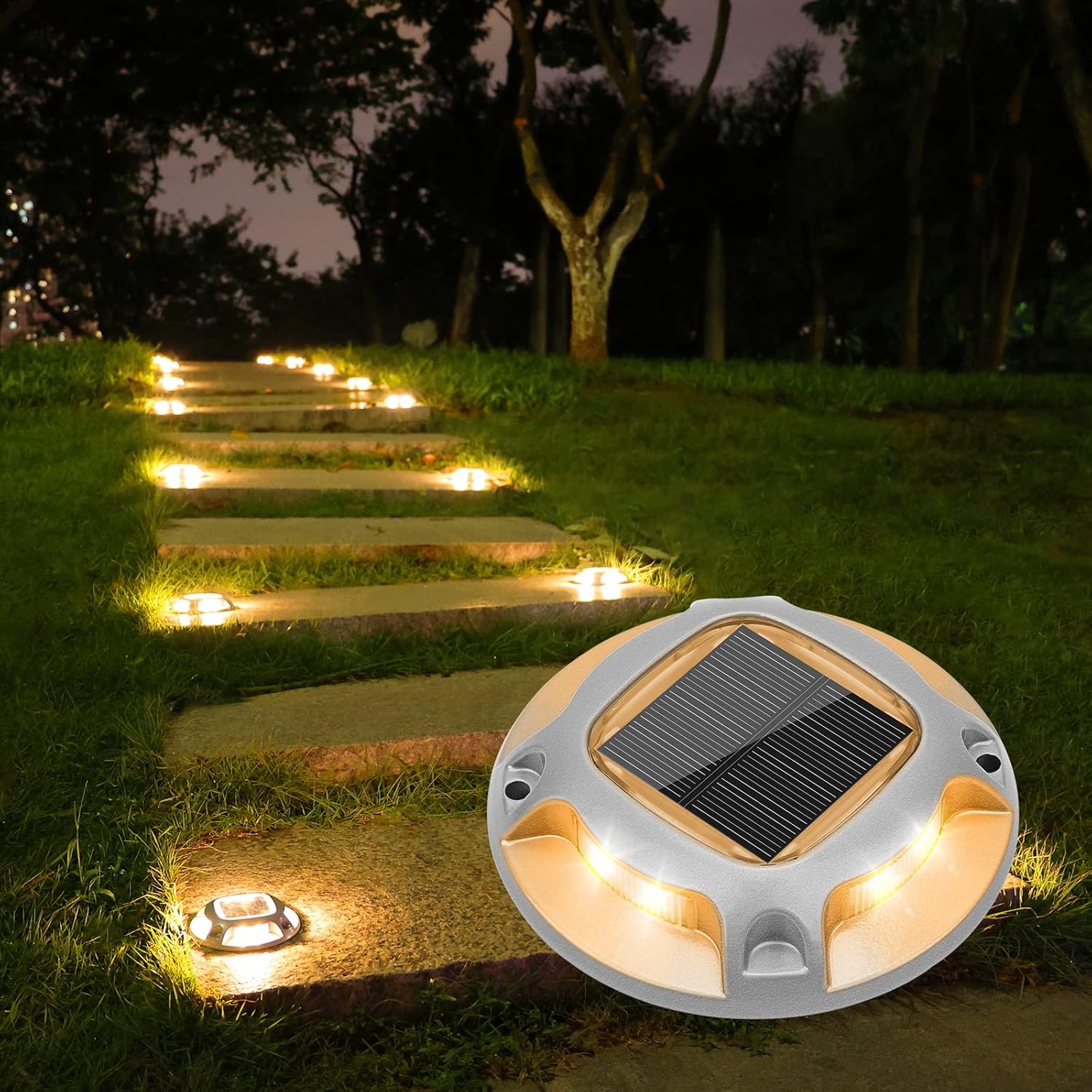 Deck Step Light - Solarbetriebene Einfahrtsmarkierungsleuchten Dock Marine LED Deck