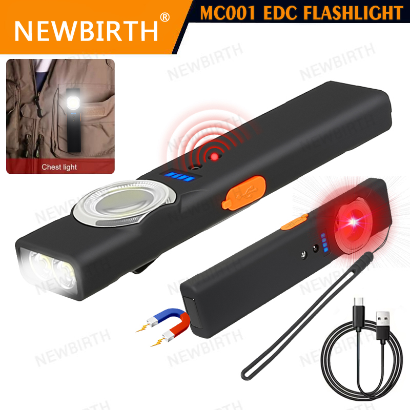 Outdoor Lighting With Sensor - Tragbare Sensor-LED-Taschenlampe mit Magnet Typ C,