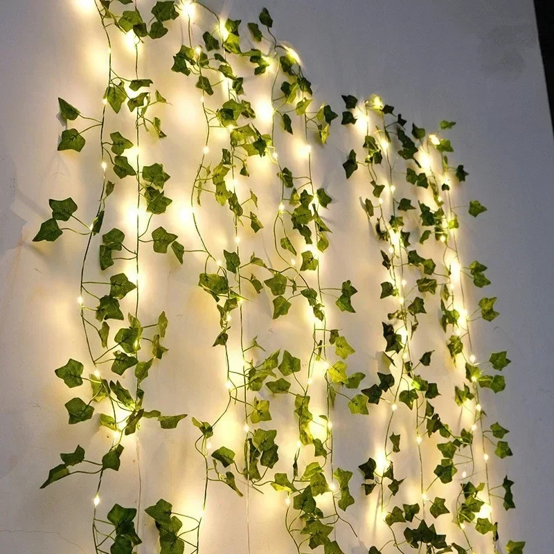 Outdoor Lighting No Wiring - 1/4/8PCS 2M Klettern Rattan Licht String
