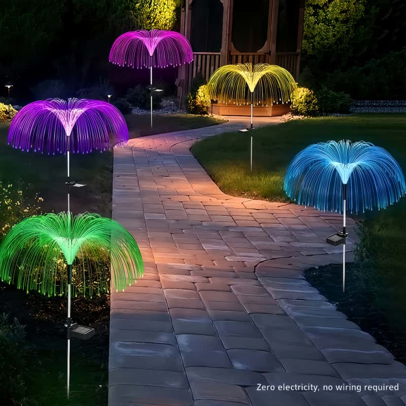 Outdoor Lighting Jellyfish - 5 Stück Solar-Quallen-LED-Lichter mit 7 Farbwechseln,