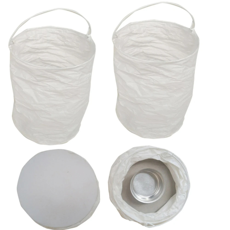 Xmas Outdoor Lighting Decorations - 4 Stück DIY weiße gerade Papierlaternenlichter