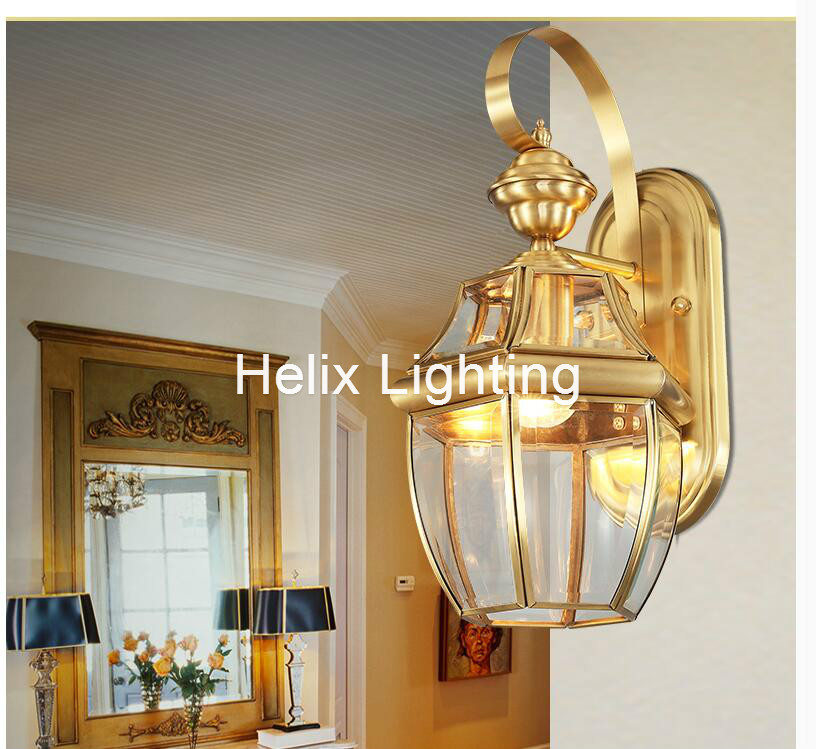 Outdoor Lighting Brass - Freies Verschiffen Antike Messing Wandleuchte Outdoor