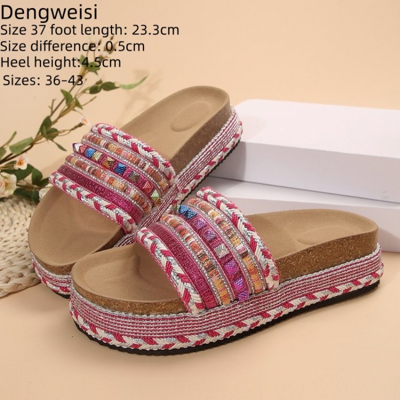Outdoor Lighting Modern - Modische Bohemian Damen-Sandalen Retro Ethnische Geflochtene