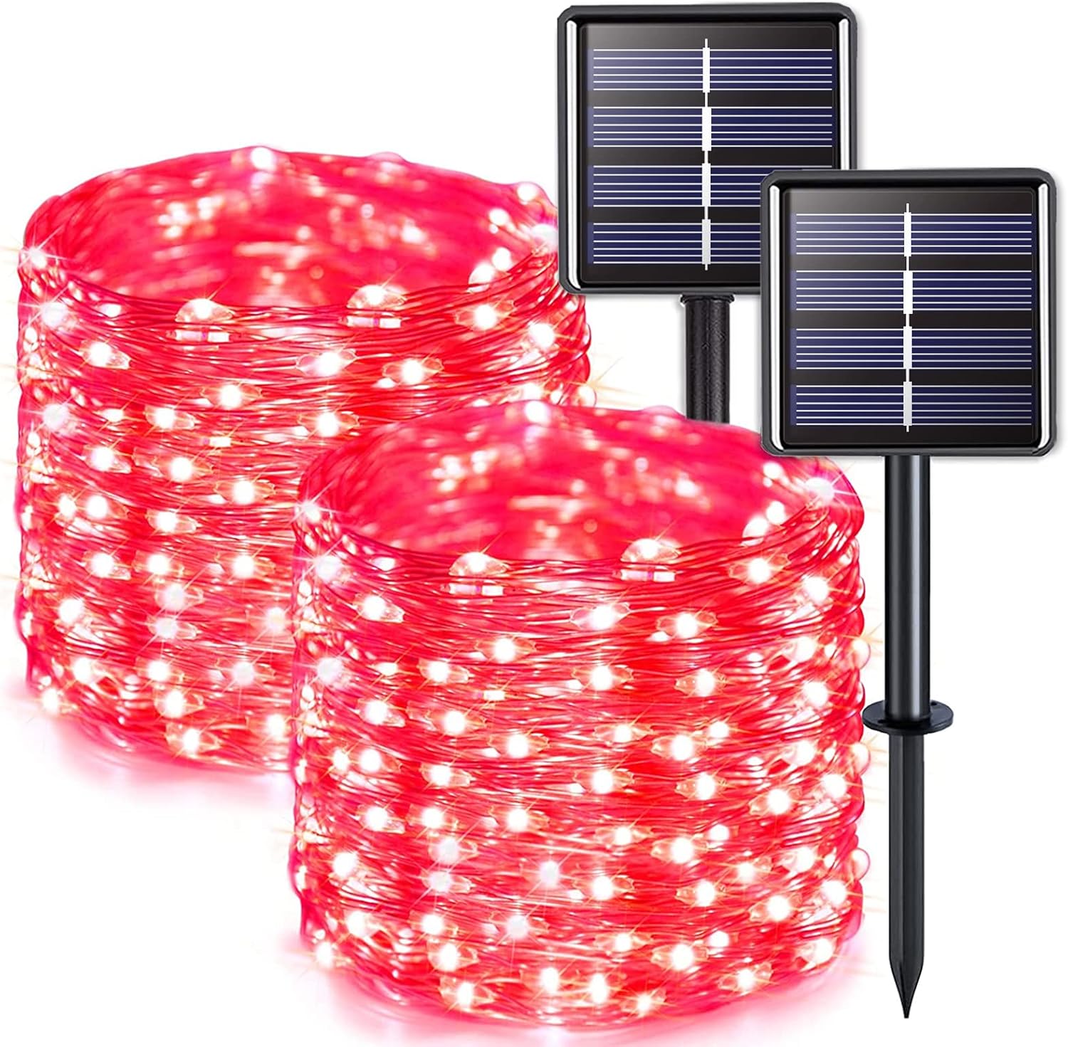Outdoor Lighting No Wiring - 1 Packung LED-Lichterkette 10/20M Solar-Lichterkette Kupferdraht-Girlande