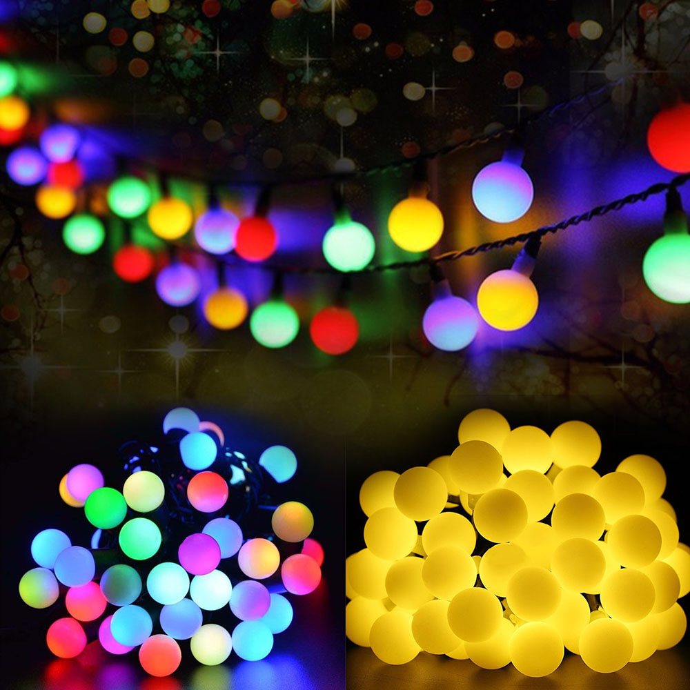 Xmas Outdoor Lighting Decorations - Multicolor 50Leds Solar Licht Serie Wasserdichte