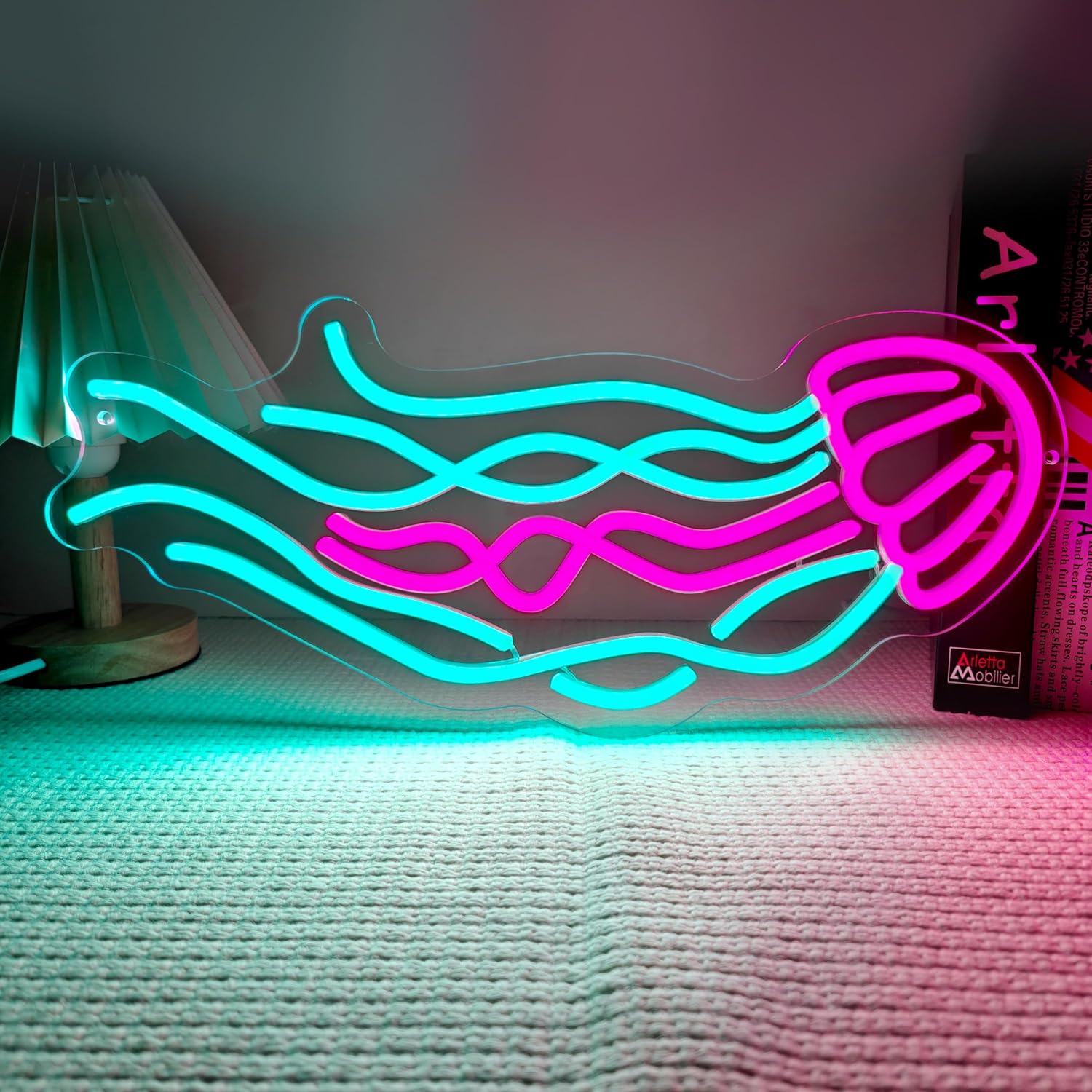 Outdoor Lighting Jellyfish - Quallen-Neonschild, USB-dimmbares LED-Neonlicht für Bar, Club,