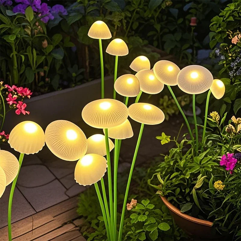 Outdoor Lighting Jellyfish - Solar-LED-Quallen-Lichterketten, Gartendekoration, wasserdichte Solar-Wegeleuchte für Terrasse,