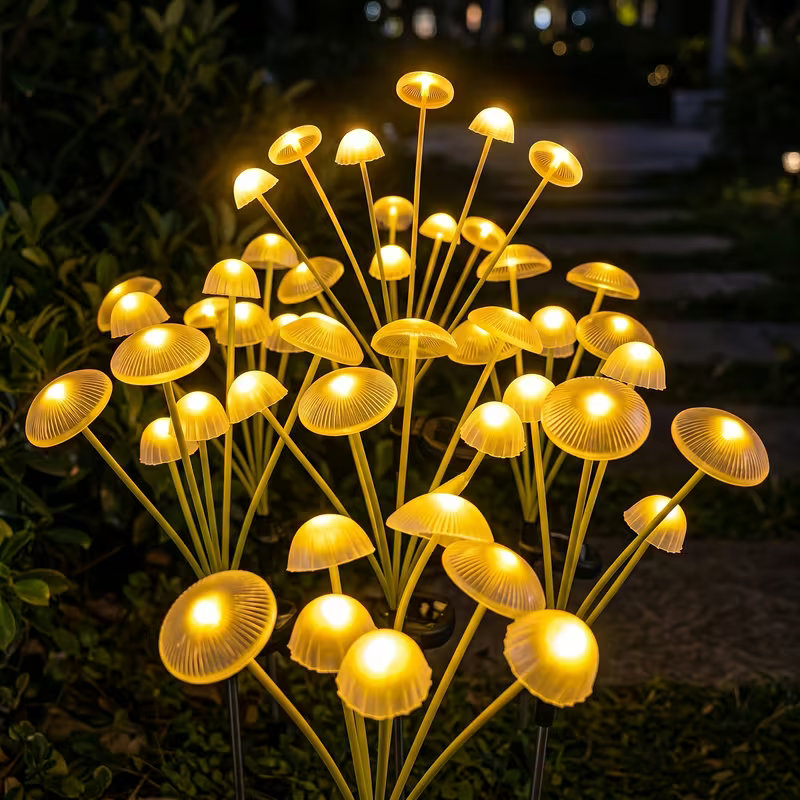 Outdoor Lighting Jellyfish - Outdoor LED Solar-Pilzlichter, Schwankende Lichter, Wasserdichte