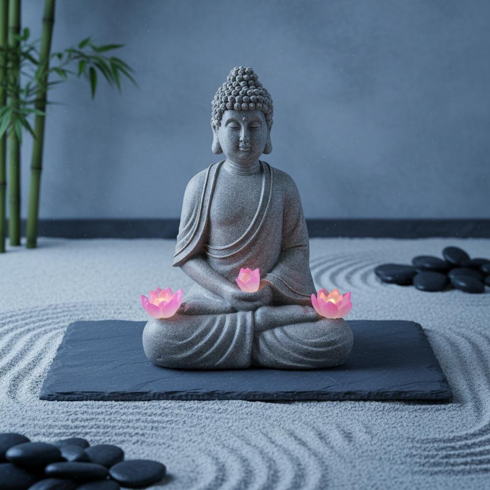 Solar-Buddha-Statue für Außenb – Outdoor Lighting Modern Bewertung und Preis