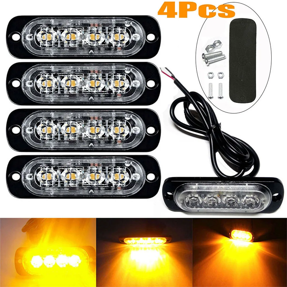 4x 4LED Auto Warnlicht Grill P – Outdoor Lighting Yellow Bewertung und Preis