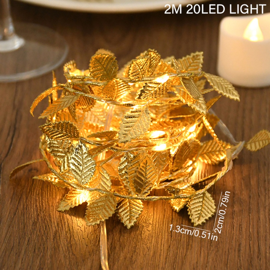 Goldene Blatt-Rattan-Kupferdra – Outdoor Lighting No Wiring Bewertung und Preis