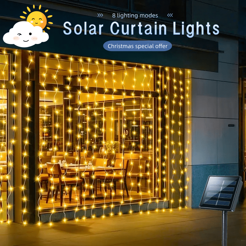 Solar-Vorhang-Licht, 100/200/3 – Outdoor Lighting No Wiring Bewertung und Preis