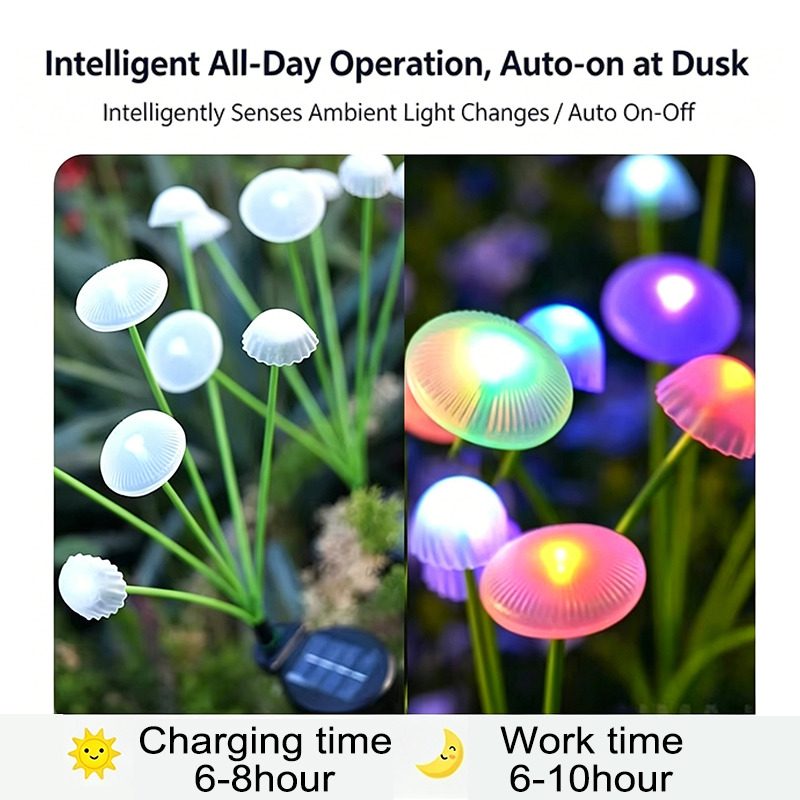 6 LED Solarleuchten für den Au – Outdoor Lighting Jellyfish Bewertung und Preis