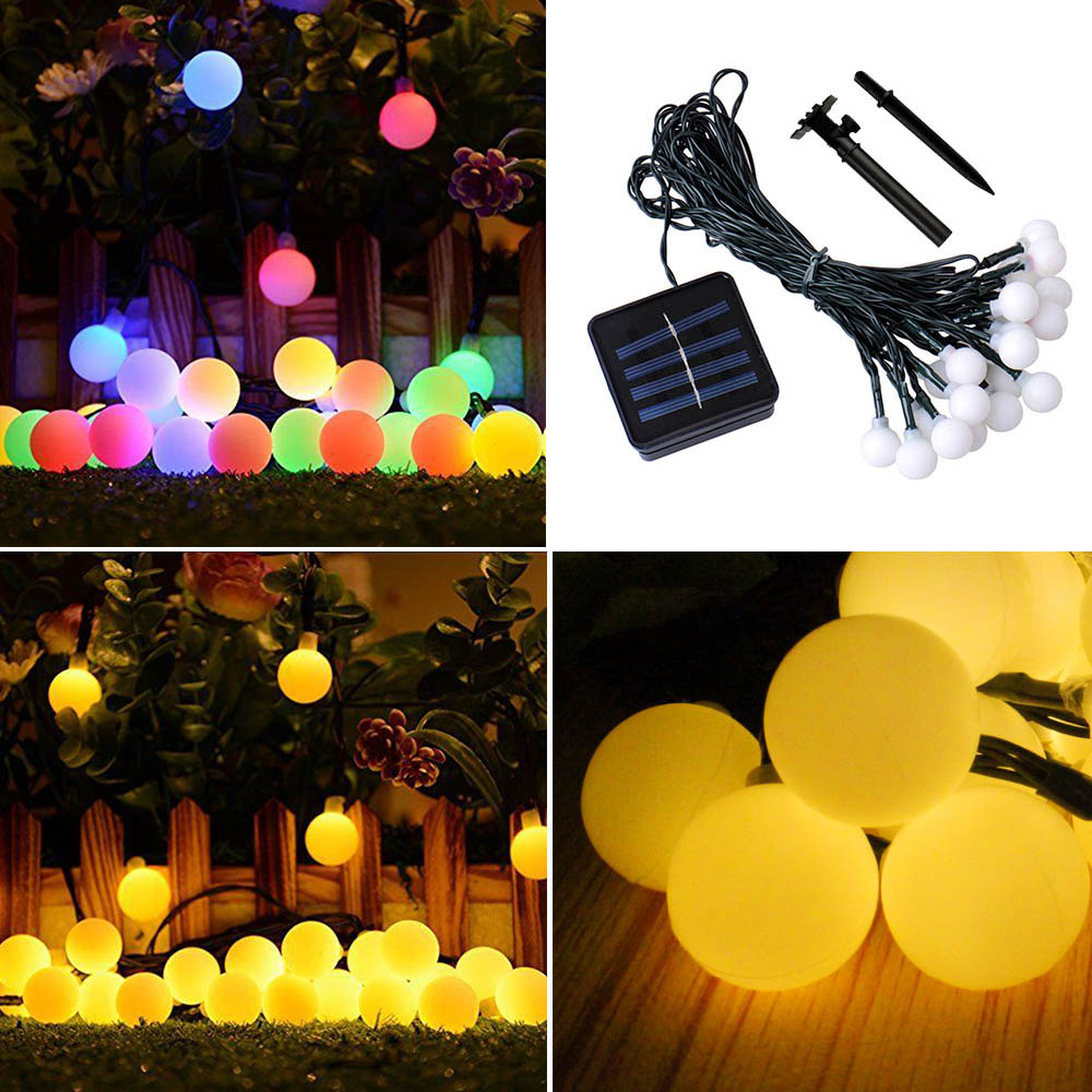 Multicolor 50Leds Solar Licht  – Xmas Outdoor Lighting Decorations Bewertung und Preis