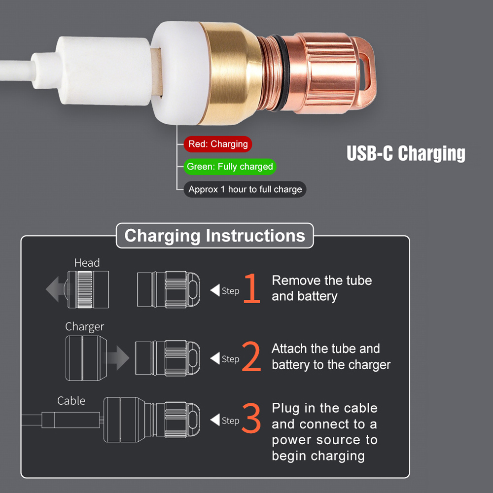 Kupfer-Taschenlampe EDC LED-Ta – Outdoor Lighting Brass Bewertung und Preis