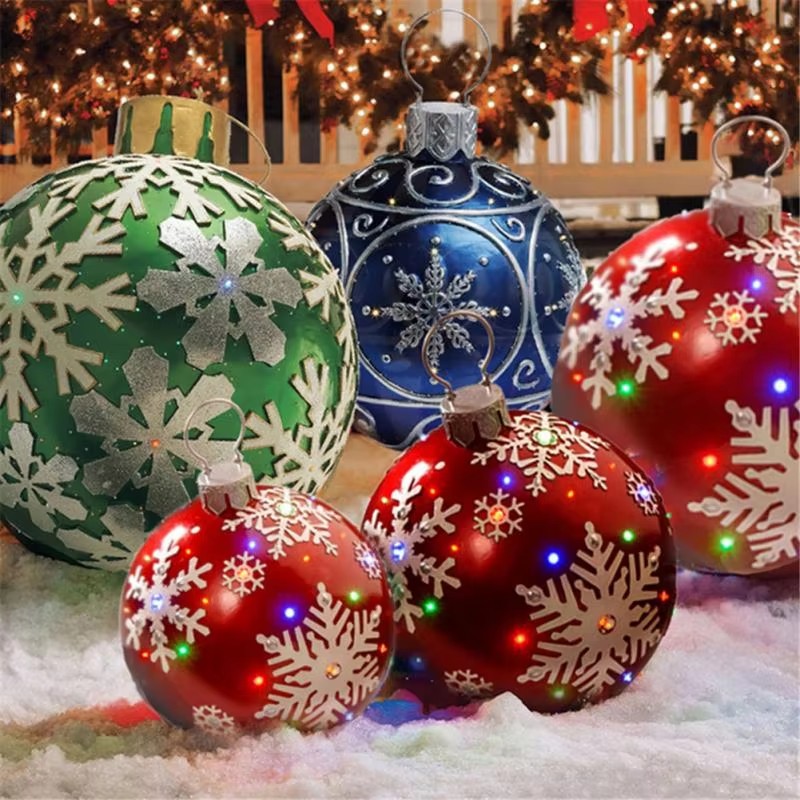60cm Aufblasbare Weihnachtskug – Xmas Outdoor Lighting Decorations Bewertung und Preis
