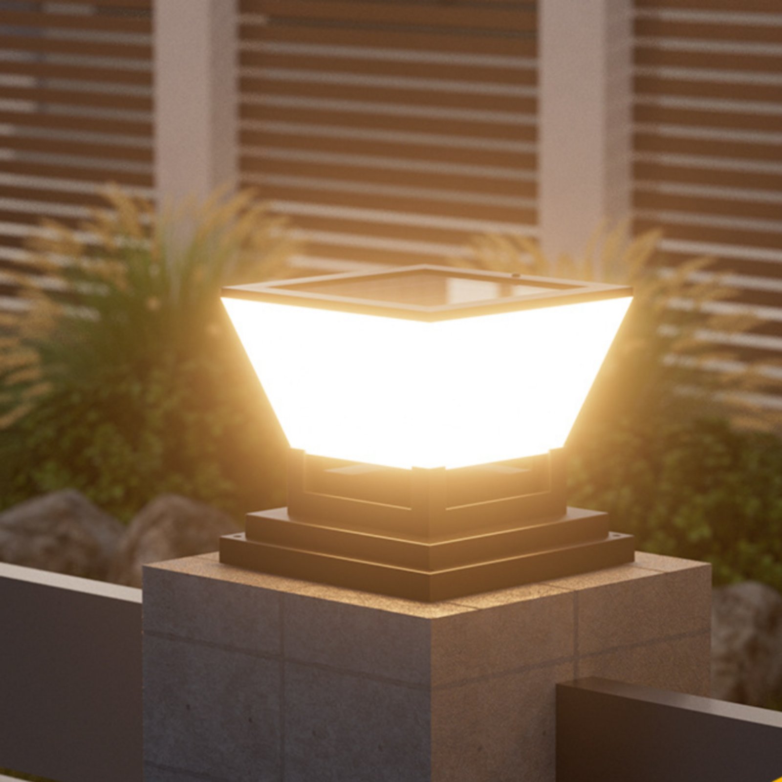 Solar-Pfostenleuchte, wasserab – Outdoor Lighting Modern Bewertung und Preis
