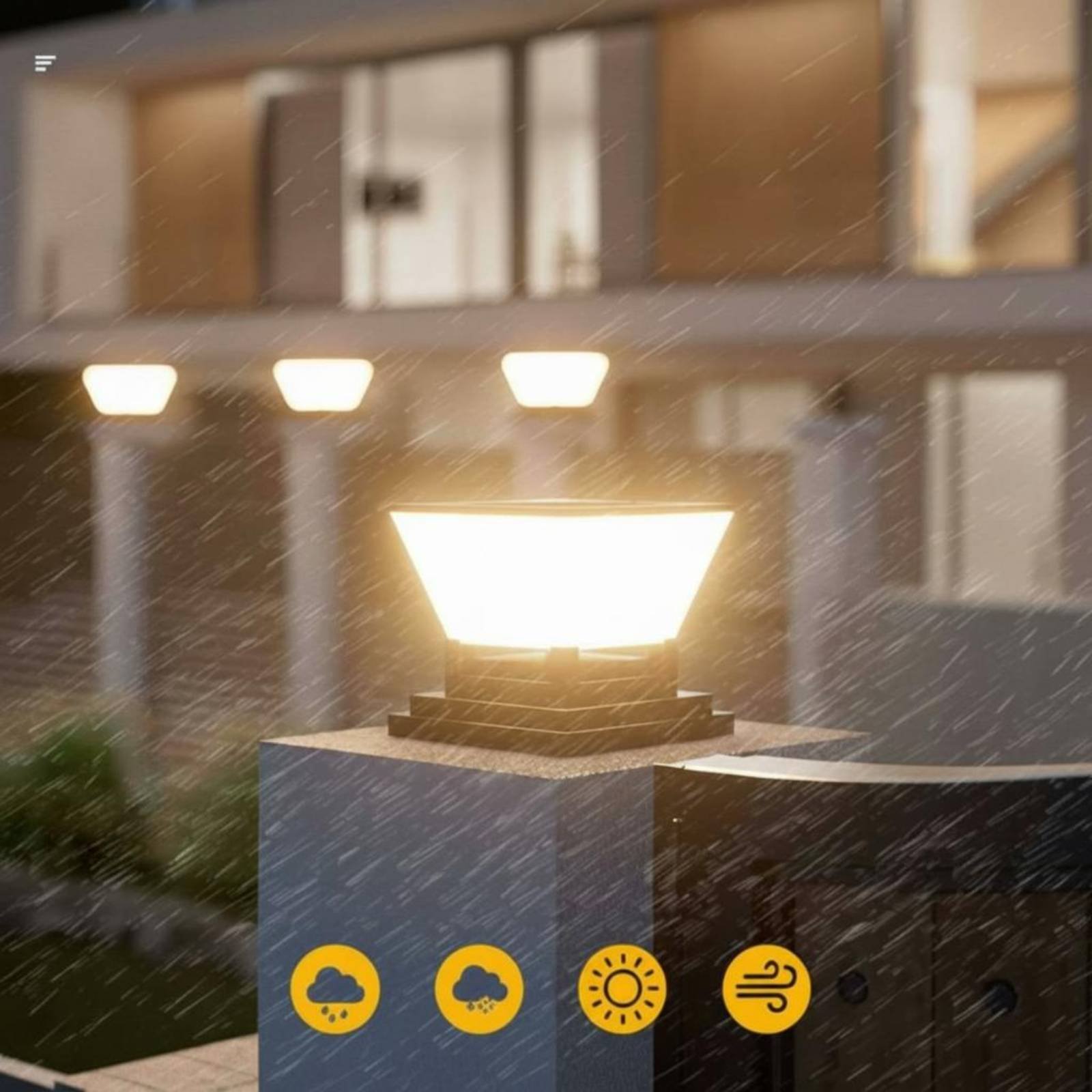 Solar-Pfostenleuchte, wasserab – Outdoor Lighting Modern Bewertung und Preis